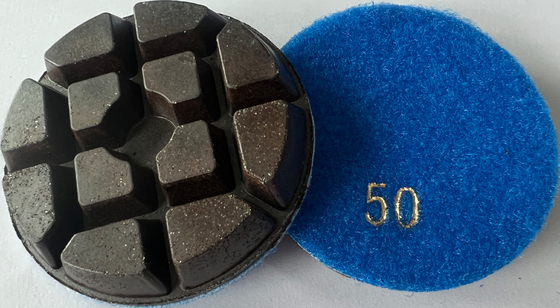 3" Sharp Diamond Polishing Pads 50# 100# Grit For Marble / Terrazzo Floor Leveling
