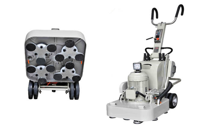 S6 Concrete Floor Grinding Machine , 6 Heads Stone Floor Polisher Single Phase