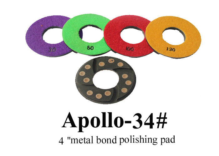Pro - Tarraza Diamond Resin Pads For Concrete / Cement With Metal Bond